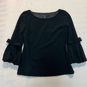 Elie Tahari for Bergdorf Goodman Wool Long Sleeve Blouse